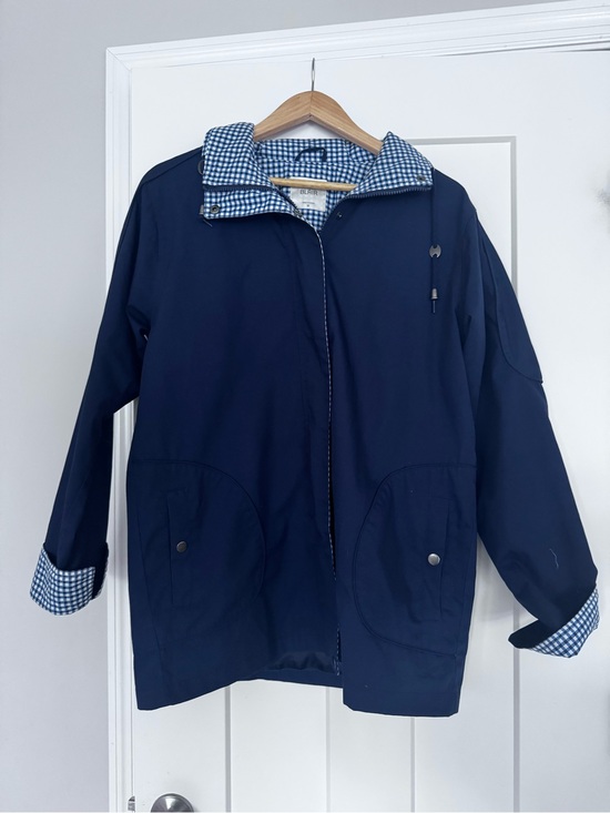 Blair Jackets & Blazers - Blair Navy women’s  Raincoat with Blue Check Lining